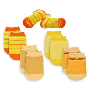 4 Pairs Anti Slip Silicon Grip Socks for 12-24 months  yellow set